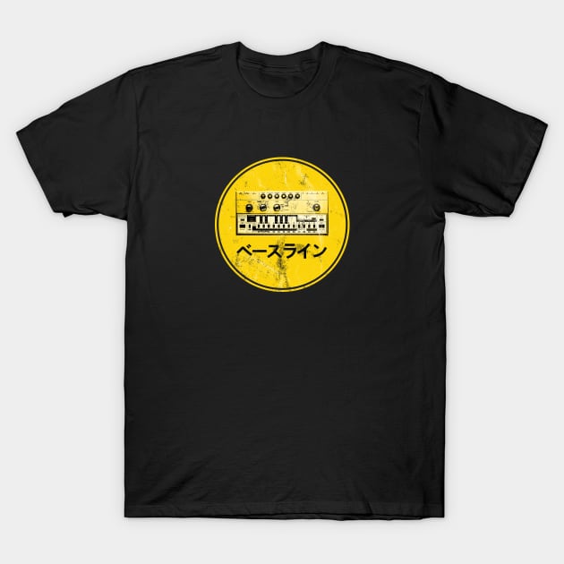 303 Bassline Synthesizer Vintage Retro Synth Art T-Shirt by Atomic Malibu